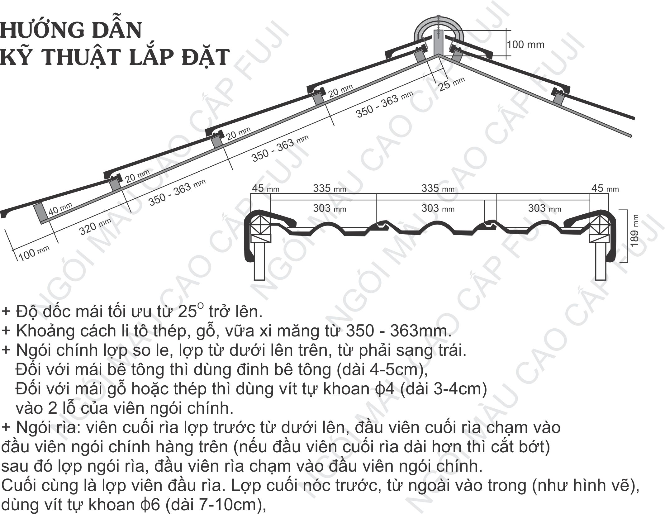 Huong dan lap dat ngoi chinh FUJI
